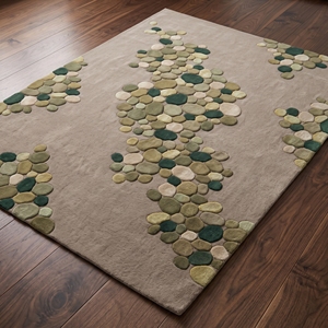 <b>Hand</b> <b>Tufted</b> Floral Non-Slip Latex Backing Wool <b>Rug</b> Beige Green Olive Modern Custom Design Area <b>Rug</b> Wholesale - Product Image 5