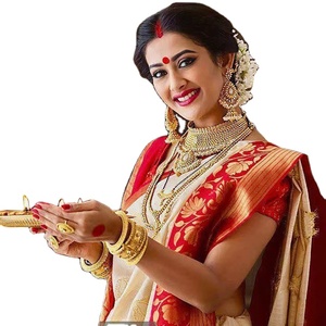 Hermoso arte seda borde trabajo brillante Color bordado rico Pallu trabajo festivo especial moda Saree con la misma pieza de blusa - Product Image 1