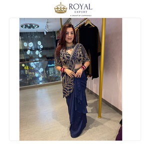 ขายส่งเสื้อผ้าอินเดียคุณภาพดีที่สุดสำหรับงานแต่งงาน ผ้าไหมรังโกลีปักลายลูกปัด งานปักมืออย่างประณีต ในราคาประหยัด - Product Image 3