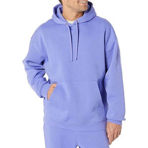 Sweat à capuche d'hiver personnalisé pour homme, couleur lavande |   Pull en polaire surdimensionné |   Vêtement ample et épais 320g, doublé, imperméable et écologique | - Product Image 1