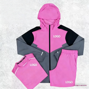 2026 High Quality Custom Multi-Color Design <b>Wind</b> <b>Breaker</b> Hoodie Jacket Lightweight Breathable Waterproof 3 Piece Tracksuit - Product Image 1
