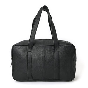 Sac à dos en cuir véritable pour hommes, forme ovale, double poignée, fermeture à glissière, grande capacité, avec compartiment pour chaussures - Product Image 6
