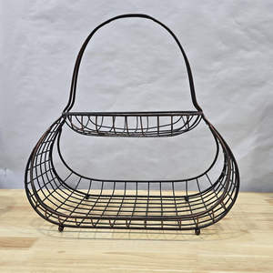 Designer iron fruits <b>basket</b> suitable <b>for</b> <b>gifting</b> purpose with traditional handcrafted design stylish sturdy decorative look - Product Image 6