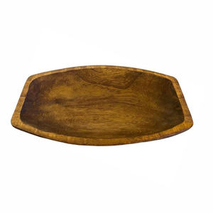 Venta caliente diseño personalizado decoración larga tazón de masa mango madera masa tazón fruta decoración sala de estar Mesa centros de mesa comedor - Product Image 2