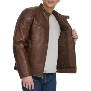 High Quality Soft Material With Modern Design <b>Men</b> <b>Leather</b> <b>Jacket</b> Daily Use Winter <b>Jacket</b> <b>Men</b> <b>Leather</b> <b>Jacket</b> - Product Image 4