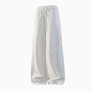 Custom Cotton Joggers Drawstring Oversized Streetwear <b>Baggy</b> Sweatpants Pants <b>Trousers</b> For <b>Men</b> Sports Wide Leg - Product Image 1