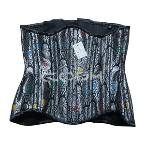 Corsé de brocado con varillas de acero, de alta resistencia, para entrenamiento de cintura y uso de moda, estilo underbust. - Product Image 1