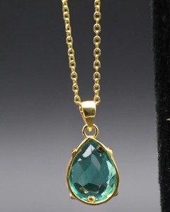 <b>Emerald</b> Teardrop <b>Pendant</b> Natural Green Gemstone Necklace Luxury Jewelry Healing Crystal Gift Wholesale Supplier - Product Image 1