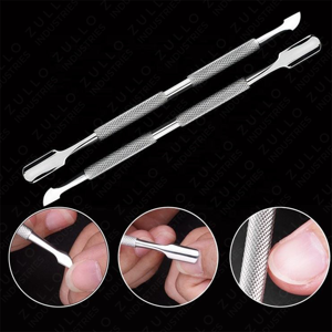Outil professionnel en acier inoxydable à double extrémité pour nettoyer et racler les cuticules des ongles, pour la manucure, la pédicure, le nail art et les soins en salon - Product Image 6
