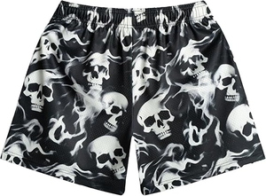 Shorts de Playa para Hombre, Estampado de Estrellas Blancas y Negras, Secado Rápido, Cintura con Cordón, Estilo Casual - Product Image 5