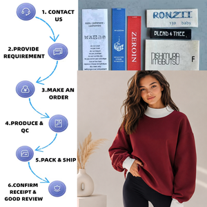 Sweat-shirt en cachemire 100% pour femme, coupe ample, épaules tombantes, col double et broderie de lettres sur le devant - Product Image 5