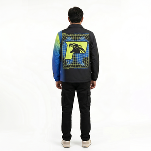 Blouson de coach universitaire surdimensionné en nylon personnalisé pour homme XS, coupe-vent imperméable style streetwear, impression graphique OEM, color block, vêtement d'extérieur - Product Image 2