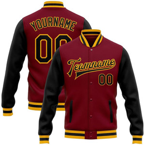 Chaqueta de Hombre de Algodón Bicolor Estilo Universitario, Relleno de Fibra de Poliéster Personalizado, Exterior de Lana y Poliéster, Grosor Estándar, Venta al Por Mayor OEM - Product Image 6