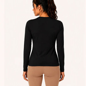 Camiseta de Compresión para Mujer, Personalizable, Elástica en Cuatro Direcciones, de Alta Elasticidad, al Por Mayor, a Bajo Precio, Ropa de Gimnasio, Manga Larga, Ajustada - Product Image 2