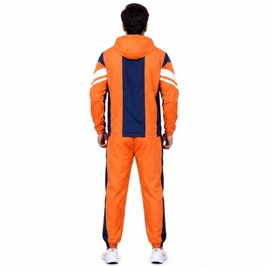 Survêtement coupe-vent athlétique pour homme, tissu respirant haute performance, veste légère, pantalon de jogging, séchage rapide, construction flexible - Product Image 4