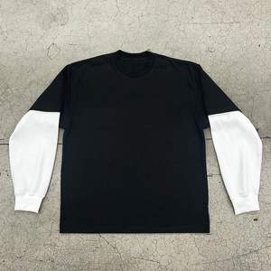 Camisetas de Hombre Personalizadas OEM, Estilo Vintage Oversize, Manga Larga, Lavado Ácido, con Estampado Gráfico, Camisetas Lisas para Impresión, Unisex - Product Image 2