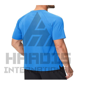 T-shirt en molleton pour homme à manches courtes personnalisé, 100% polyester, séchage rapide, respirant, coupe classique, col rond, vêtements décontractés - Product Image 4