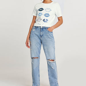 T-shirt décontracté surdimensionné pour femme, coupe ample et tendance, à manches courtes - Product Image 1