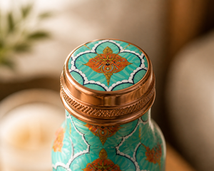 Meena Crafted Double Wall <b>Large</b> Capacity Copper Water Bottle Set with Leak Resistant Tumblers-Home Gift Set - Product Image 6