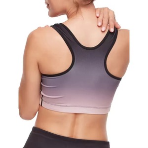 Sujetador deportivo de invierno para mujer con soporte alto, tirantes ajustables, cuello en V, diseño sin costuras y transpirable, hecho de Spandex/Nylon - Product Image 3