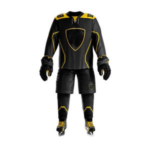 Maillots de hockey sur glace personnalisés en gros pour adultes – Logo appliqué, uniforme sportif d'entraînement d'équipe - Product Image 4