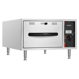 Scaldavivande Elettrico Commerciale a Cassetto Singolo in Acciaio Inossidabile, 85°F, Armadietto Scaldavivande Sottile Autoportante - Product Image 1