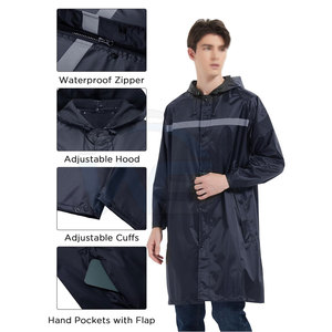 WASI SPORTS Outdoor Waterproof <b>Trench</b> <b>Coat</b> Eco-Friendly Breathable Quick Dry Lightweight Jacket <b>Hood</b> Wind Resistant Comfortable - Product Image 5