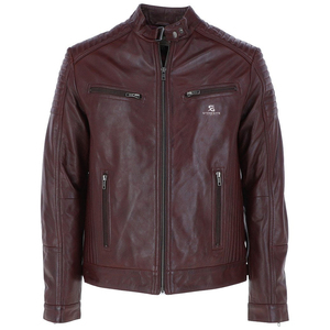 Blouson de motard classique en cuir véritable pour homme, style vintage, vêtement d'extérieur d'hiver, streetwear décontracté 2026 - Product Image 1