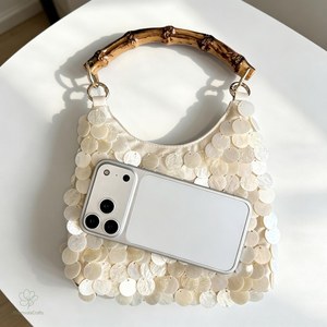 กระเป๋าถือทำมือประดับลูกปัดแก้วแบบกำหนดเองได้ รับรองโดย MS Handicraft  กระเป๋าถือแบบสบายๆ ผลิตในอินเดีย ยูตะรัฐปัฏฐ์บาศ - Product Image 4