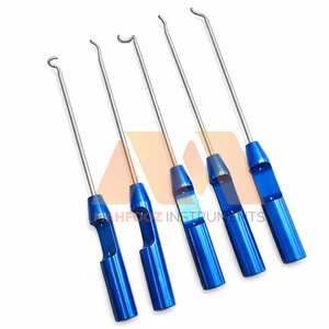 Juego de Instrumentos Quirúrgicos de 5 Piezas con Mango Azul, Herramientas de Gancho de Acero Inoxidable para Artroscopia y Cirugía de Hombro - Product Image 3