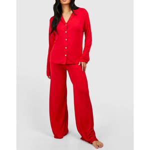 Conjuntos de Ropa para el Hogar para Mujer con Diseño de Logotipo OEM, Pijamas, Pantalones Cortos de Moda, Trajes para Dormir, Conjuntos de Pijama 100% Algodón - Product Image 3