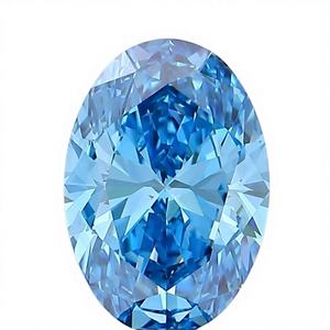 เพชรสำหรับปลูกในห้องปฏิบัติการทรงรีสีน้ำเงินสำหรับทำเครื่องประดับ - Product Image 2