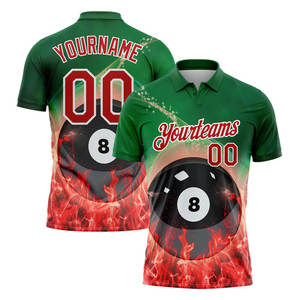 Maillot de performance pour billard, snooker, football – Impression numérique frontale du nom de l'équipe – 100 % polyester unisexe - Product Image 2