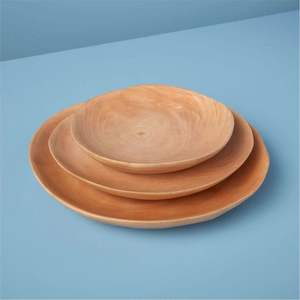 Plato base redondo de madera de acacia al por mayor, plato de madera rústico ecológico para decoración de mesa en bodas y fiestas. - Product Image 5