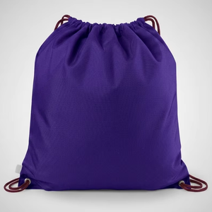 Custom Print <b>Drawstring</b> <b>Backpack</b> Lightweight Waterproof Polyester Gym Sports Bag Reusable Daily Use - Product Image 3