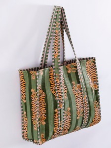 Fashionable Printed Cotton Quilted Shoulder <b>Bag</b> for Ladies <b>Lightweight</b> and Comfortable Carry - Product Image 1
