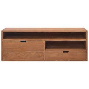Supporto TV in Teak legno massello 43.3 "x 11.8" x 15.7 "dimensioni elegante e resistente - Product Image 2