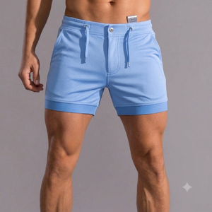 Shorts de bain décontractés pour hommes en polyester à séchage rapide avec cordon de serrage pour les sports de plage estivaux - Product Image 3