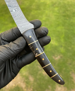 Cuchillo de Filetear de Acero de Damasco Hecho a Mano OEM ODM, Cuchillo de Cocina Ligero, Flexible y Duradero con Funda de Cuero y Mango Personalizado - Product Image 3