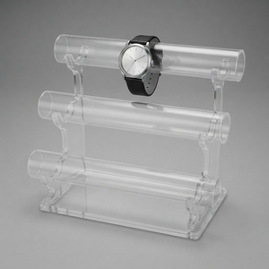 Premium Clear Acrylic Watch Showcase Stand Wristwatch Display Rack Jewellery Counter Organiser <b>for</b> Retail Stores - Product Image 1