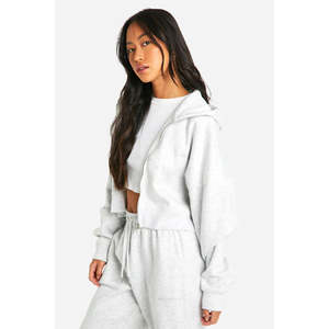 Sudaderas con capucha de algodón de alta calidad, listas para enviar, con cremallera, de peso pesado, para hombre y mujer, sudaderas con capucha para mujer - Product Image 4