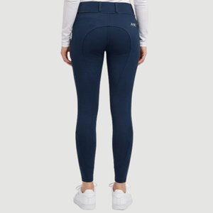 Culotte d'équitation de luxe marine avec empiècements aux genoux - Product Image 1
