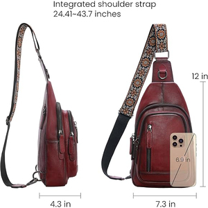 Sac bandoulière en cuir imperméable convertible avec chaîne détachable, sac à main polyvalent pour le camping et le tir, jour et nuit - Product Image 4