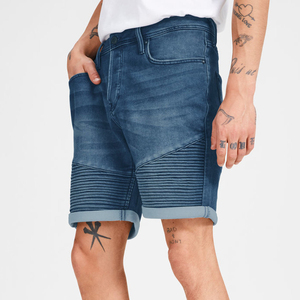 Nouvelle Arrivée Short en Jean Décontracté pour Homme Coupe Ample Respirant 100% Coton Style Salopette Tricotée Été Facile à Porter Vente Directe Usine - Product Image 3