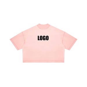 High Quality 100% Cotton Blank Mens T-shirts Heavyweight Oversized Boxy Fit T Shirt Printing Custom T Shirt - Product Image 3