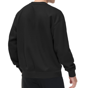 Sweat-shirt à col rond pour homme, coupe classique, couleur unie, tricoté, 100% coton, décontracté, à manches longues, pour l'automne - Product Image 4