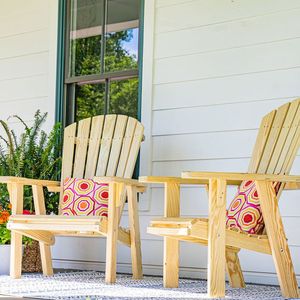 เก้าอี้ไม้ Adirondack สำหรับสวน ลานบ้าน พักผ่อนกลางแจ้ง พร้อมที่วางแขน สำหรับระเบียง สนามหญ้า โรงแรม และลานภายใน - Product Image 3