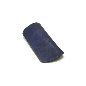 Étui à lunettes en cuir teint à l'indigo fabriqué à la main Denim-texturé, étui à lunettes pour lunettes de soleil boîte d'emballage - Product Image 6