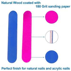 Lime à ongles à grain fin et grossier pour une finition parfaite Lime à ongles durable en émeri pour manucure et pédicure - Product Image 3