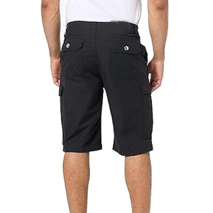 Shorts cargo décontractés respirants et écologiques pour hommes, à séchage rapide, taille haute, avec cordon de serrage, motif uni, en toile - Product Image 4